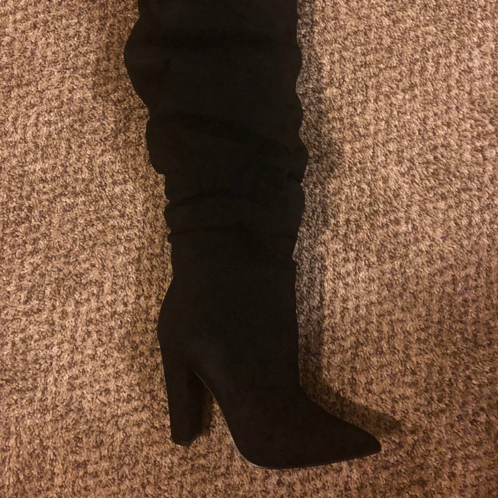 Thigh High Black Boots - Picture 1 of 2